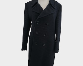 Vintage Barneys New York Cashmere Wool Blend Double Breasted