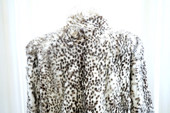 Genuine Black and white Fur coat. Real fur coat. … - image 9