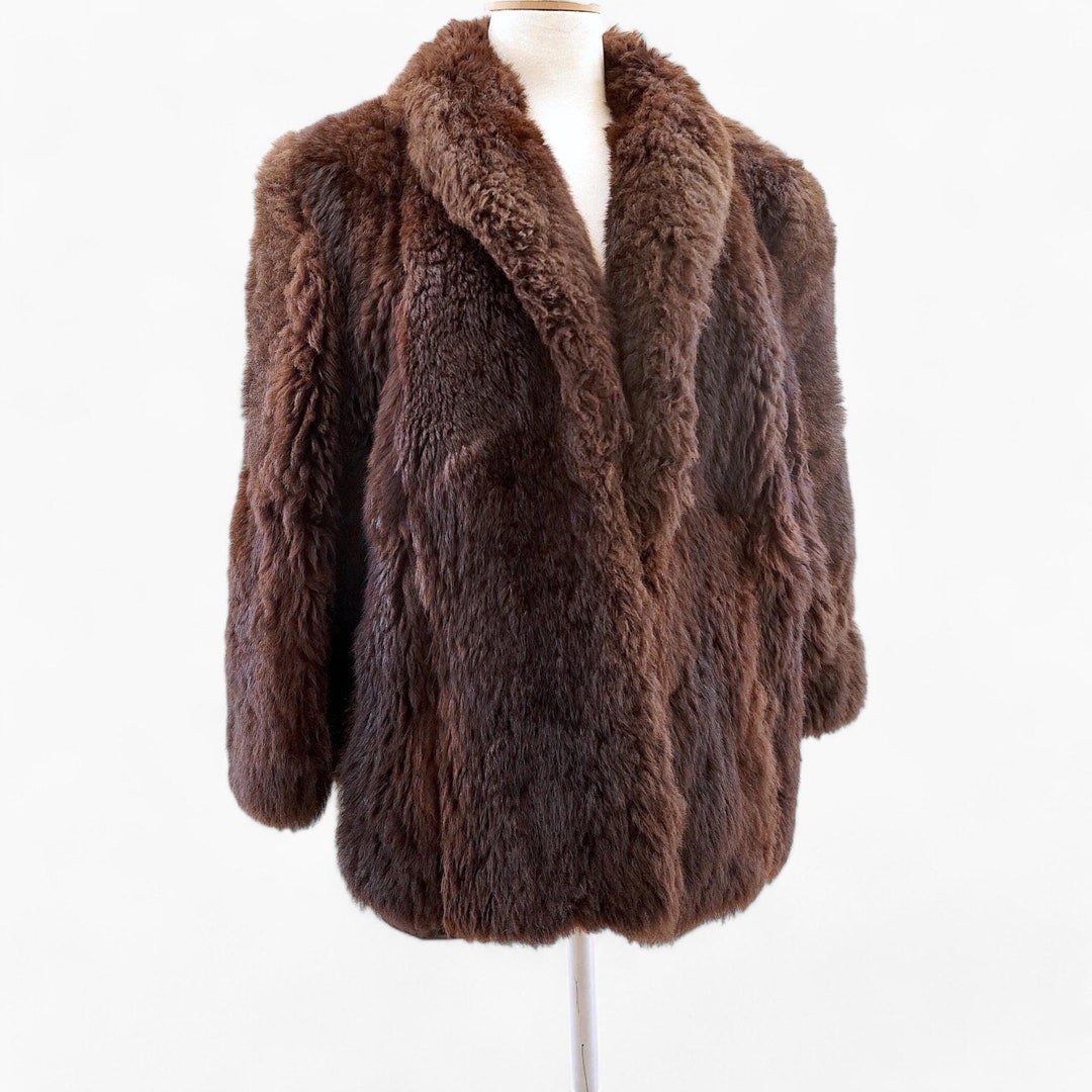 Women's Teddy Coat. Real Brown Fur Jacket. Shearling Coat Women's