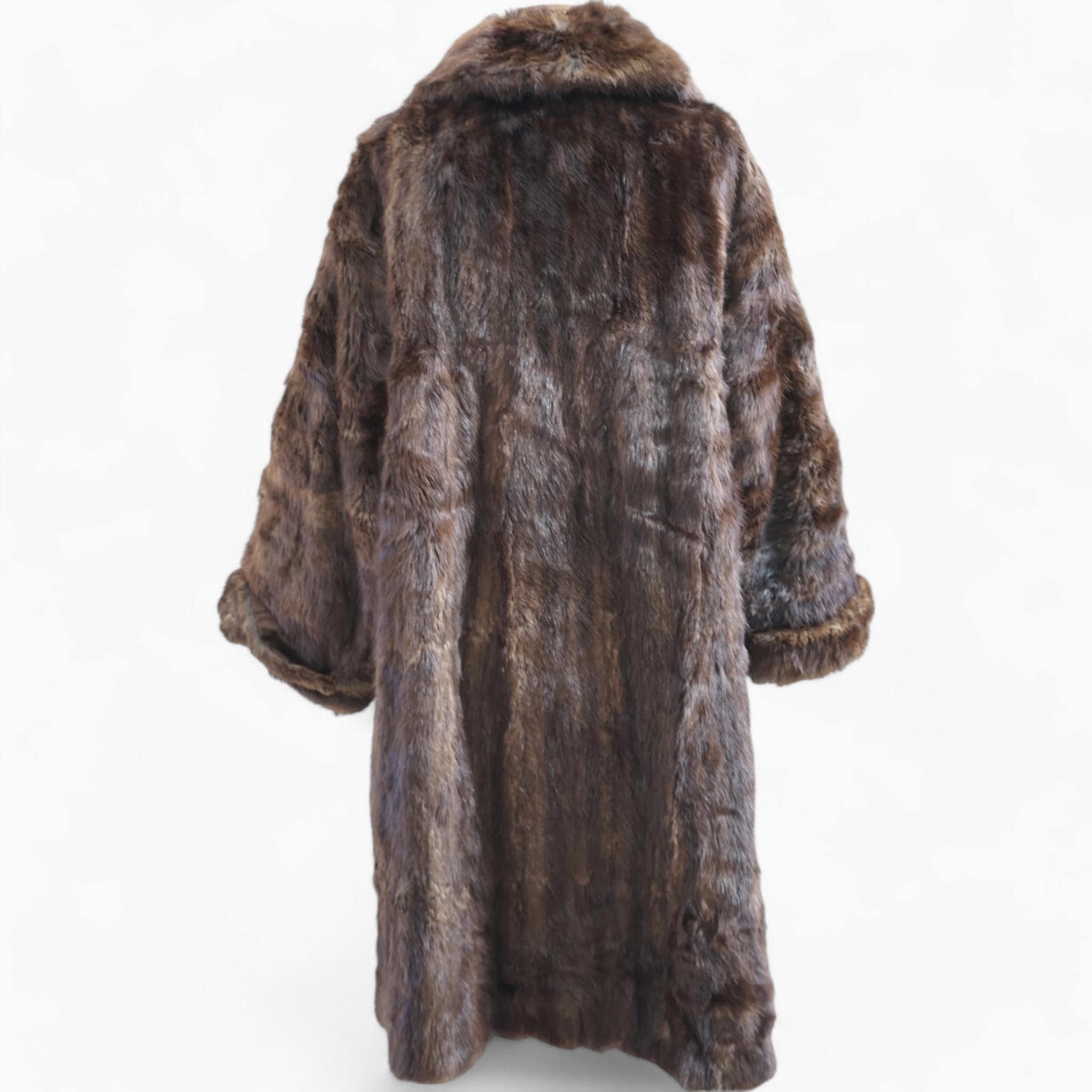 Maxi Brown Fur Coat, Teddy Bear Coat, Real Fur Coat, Women's Full