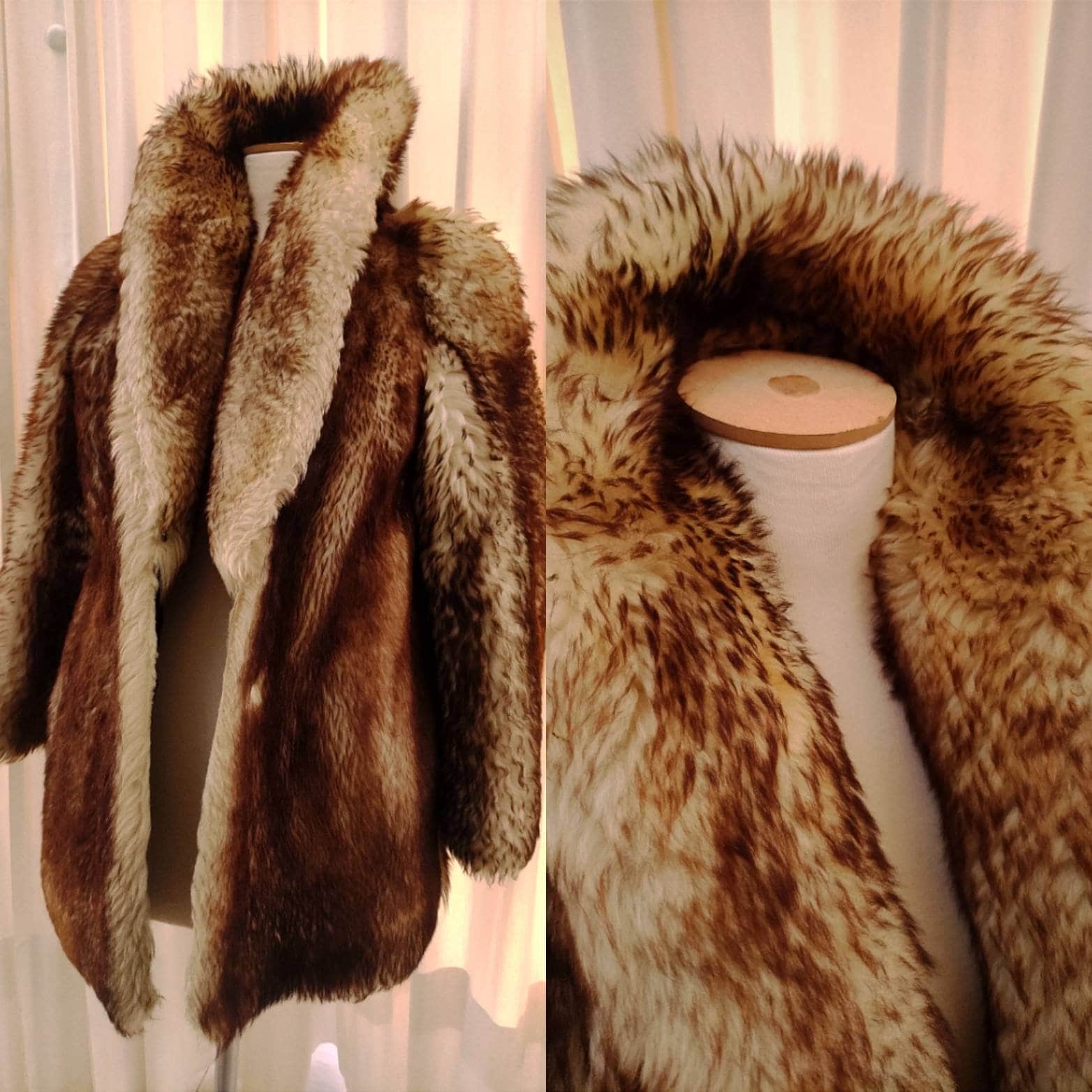 vintage eco fur coat
