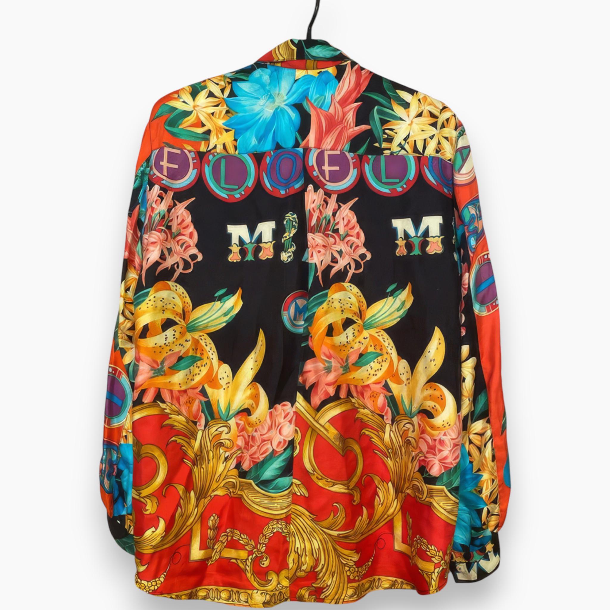Gianni Versace Silk Atelier Versace Vintage Shirt 90s Baroque