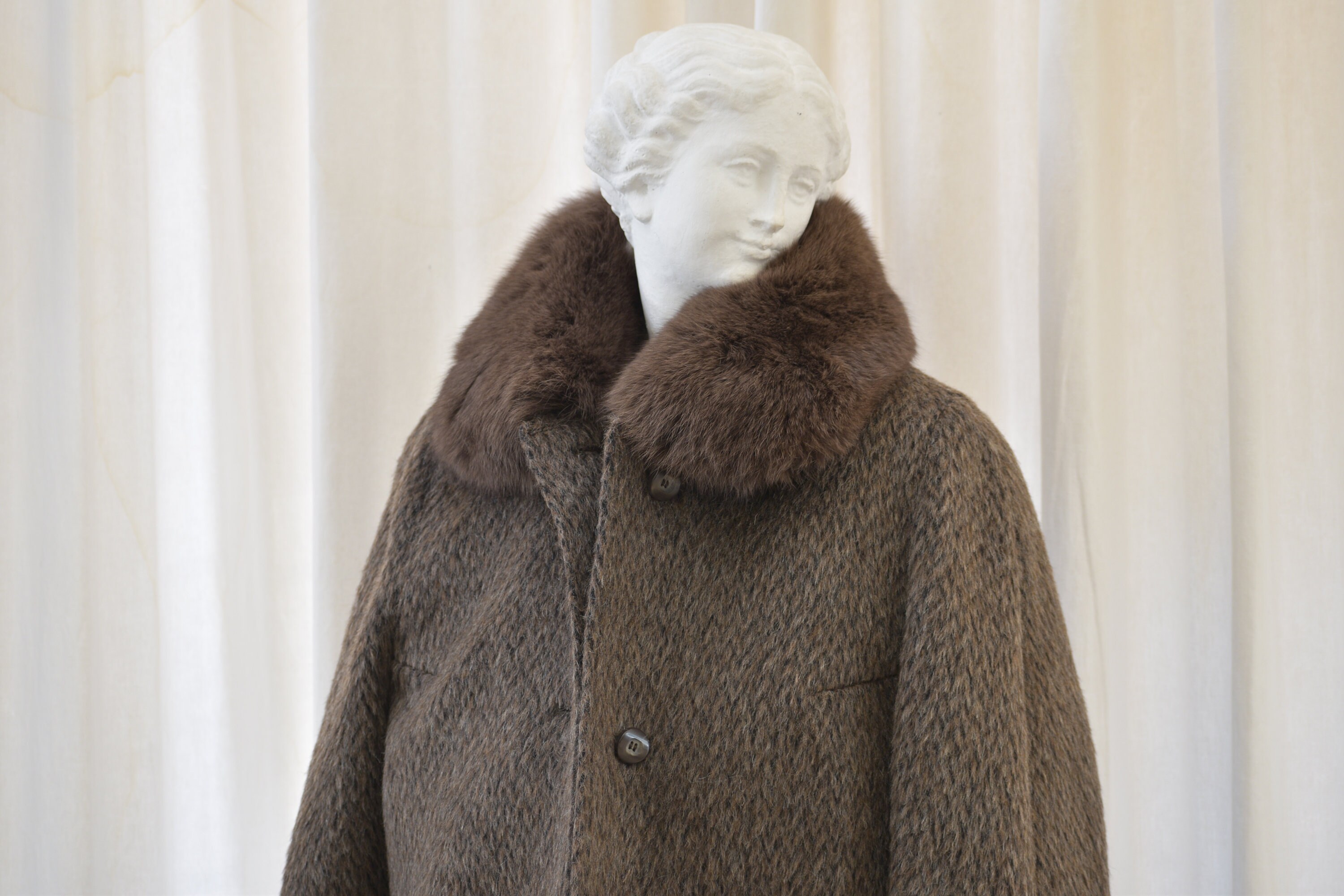 Principles navy cheap boucle coat