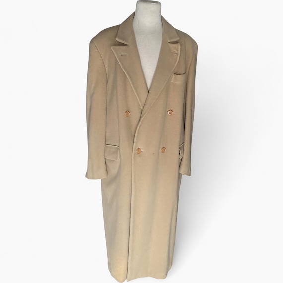 Valentino Vintage Camel Wool Coat, Long Wool Coat Women, Double
