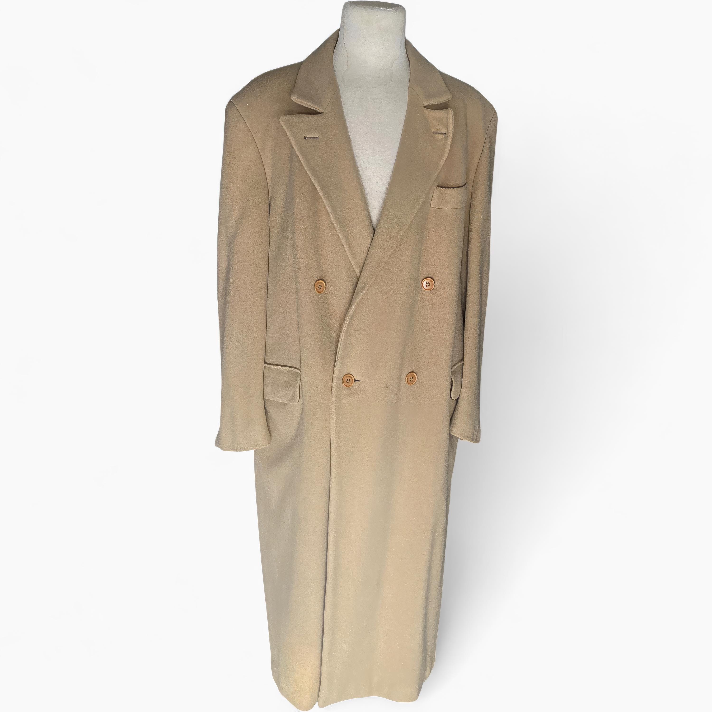 Valentino Vintage Camel Wool Coat, Long Wool Coat Women, Double