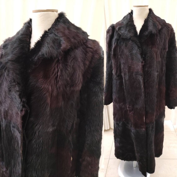 Vintage womens real fur coat. Mens fur coat. Black mi… - Gem