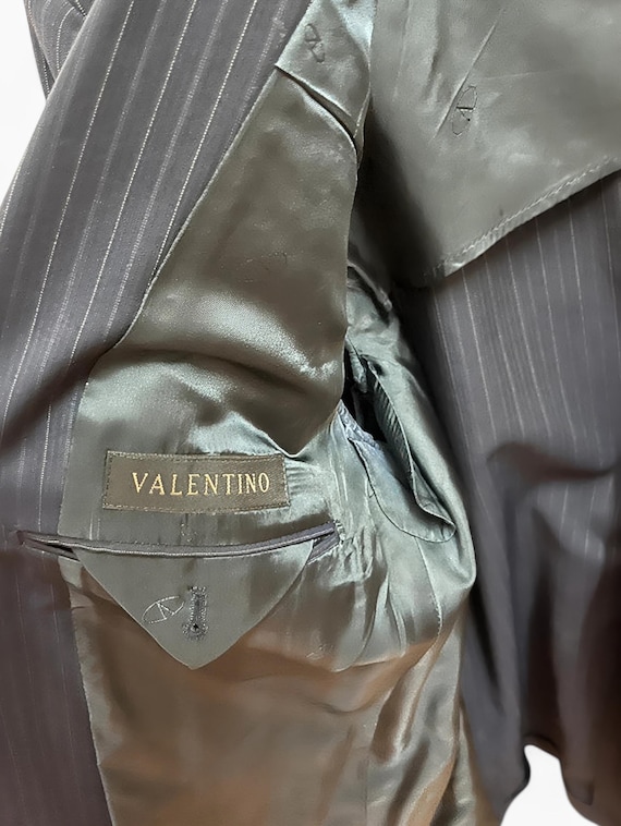 Vintage 80s Valentino Gray Pinstripe Suit | Italian Designer Two