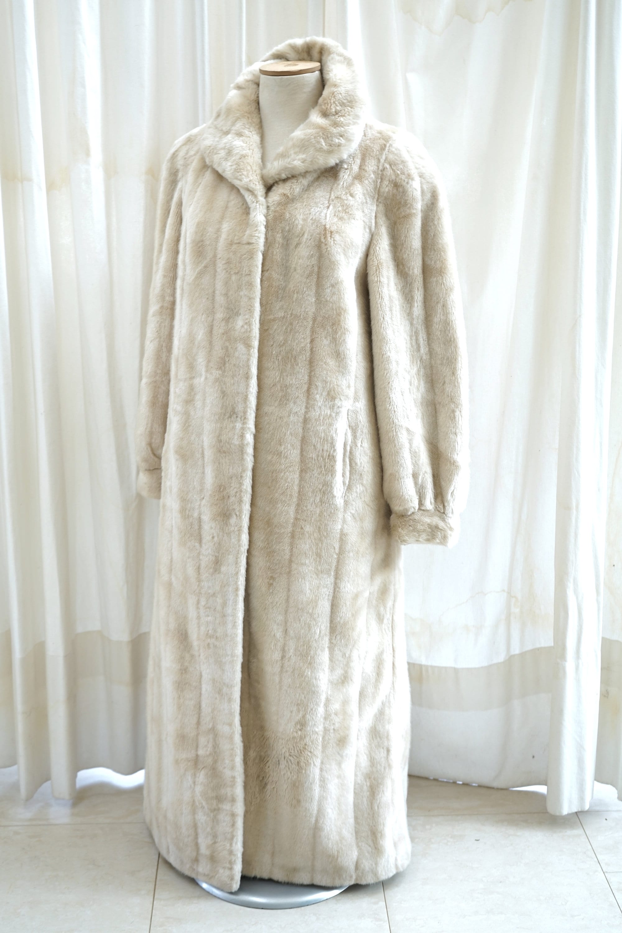 Maxi off White Fur Coat, Teddy Bear Coat, Faux Fur Coat, Women's Full
