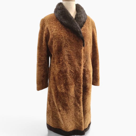 Persian Lamb Coat. Natural Fur. Vintage Women Fur, Men Fur Coat  