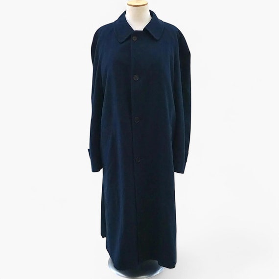Canali, Canali, Loro Piana blue cashmere and wool coat, Long tailored coat men. Winter overcoat, Oversized single breasted coat. Men's clothing gift