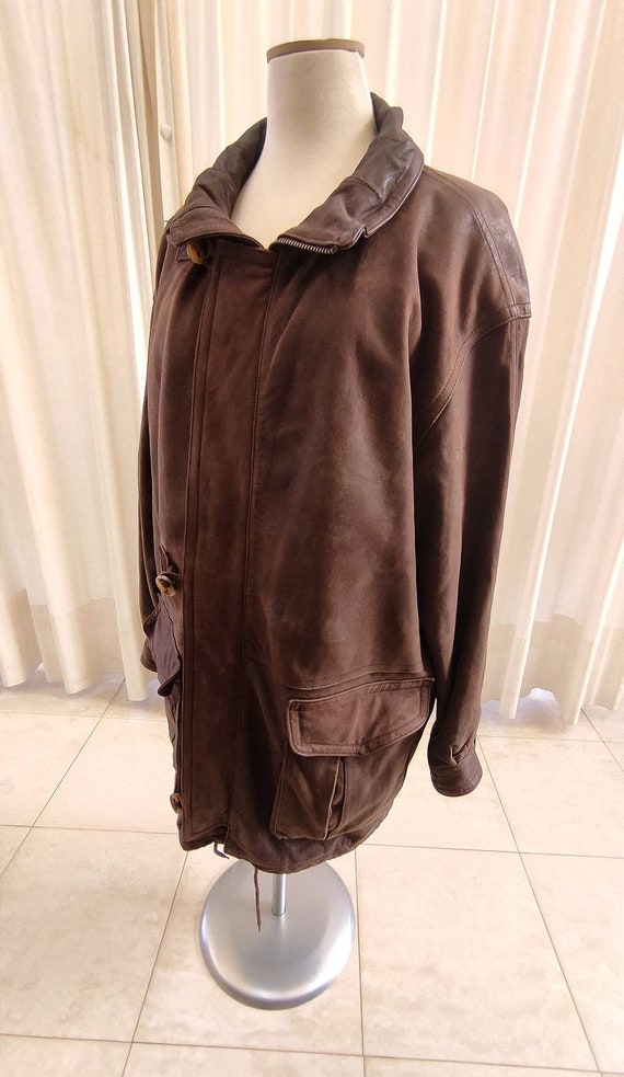 Peter Hahn | 90's Oversized Leather Jacket. Men T… - image 3