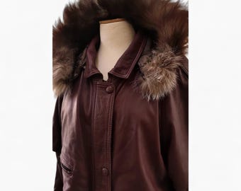 ジャケット・アウター IRENE FUR HOODED LEATHER JACKET IRENE FUR HOODED LEATHER JACKET