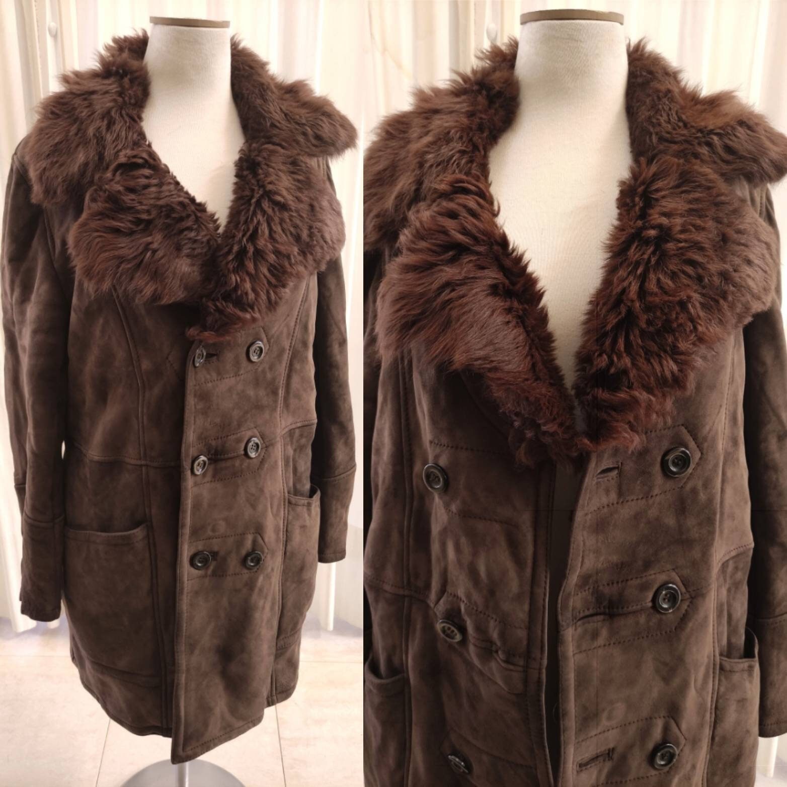 Burned Brown Shearling Coat 