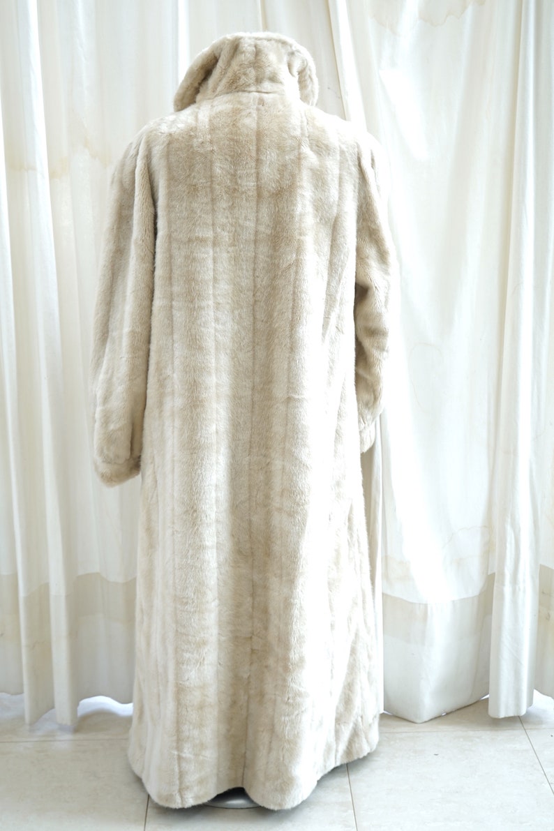 Maxi off White Fur Coat, Teddy Bear Coat, Faux Fur Coat, Women's Full