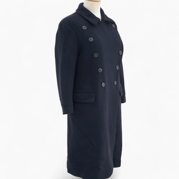 Dries Van Noten Black Wool Coat, Vintage Long Coat Women, Warm