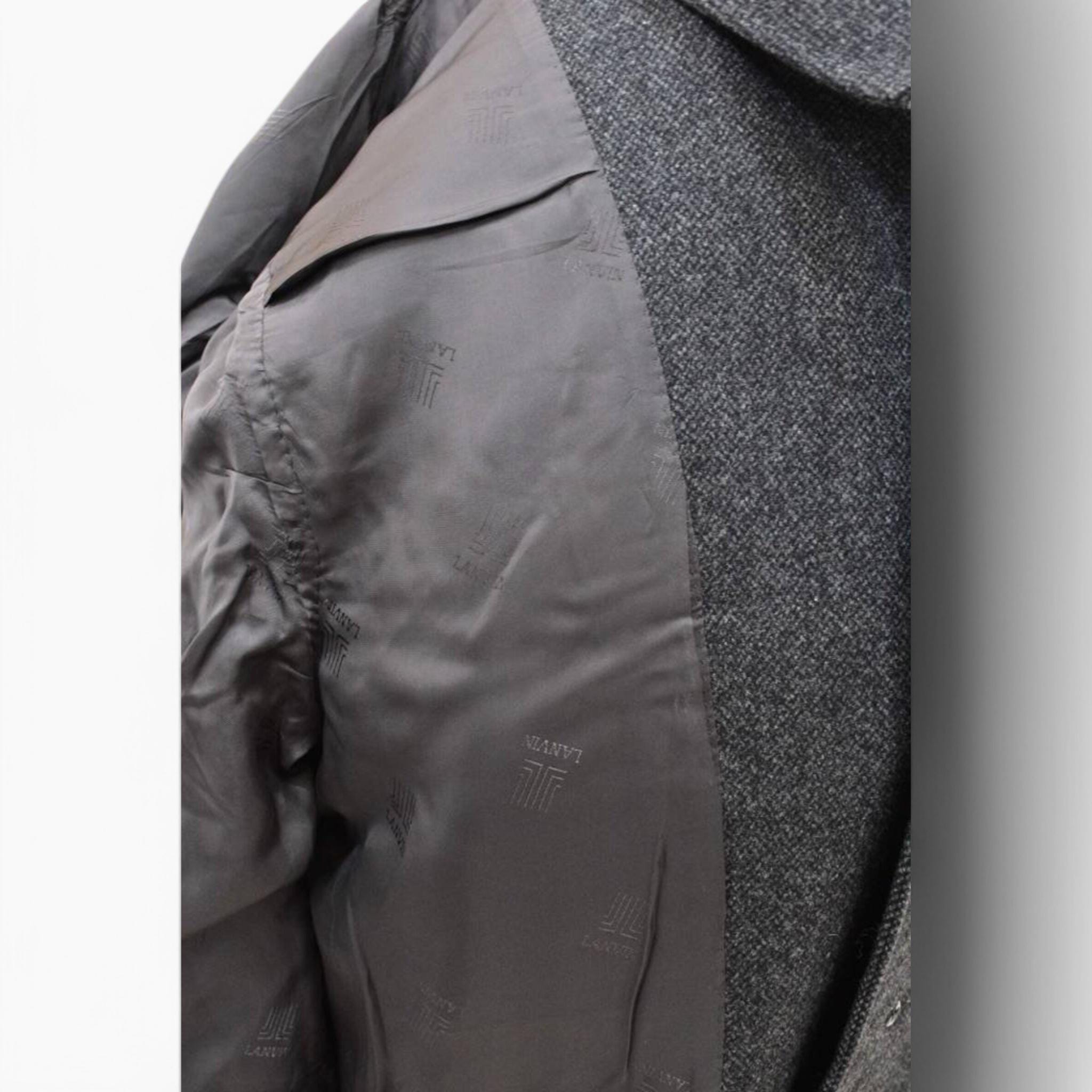 Vintage Lanvin Herringbone Trench Coat, Long Raglan Coat Men. Wool Overcoat, Warm Lined Winter Overcoat, Oversized Single Breasted Coat. - Etsy Vintage Lanvin Herringbone Trench Coat, Long Raglan Coat Men. Wool Overcoat, Warm Lined Winter Overcoat, Oversized Single Breasted Coat. - Etsy