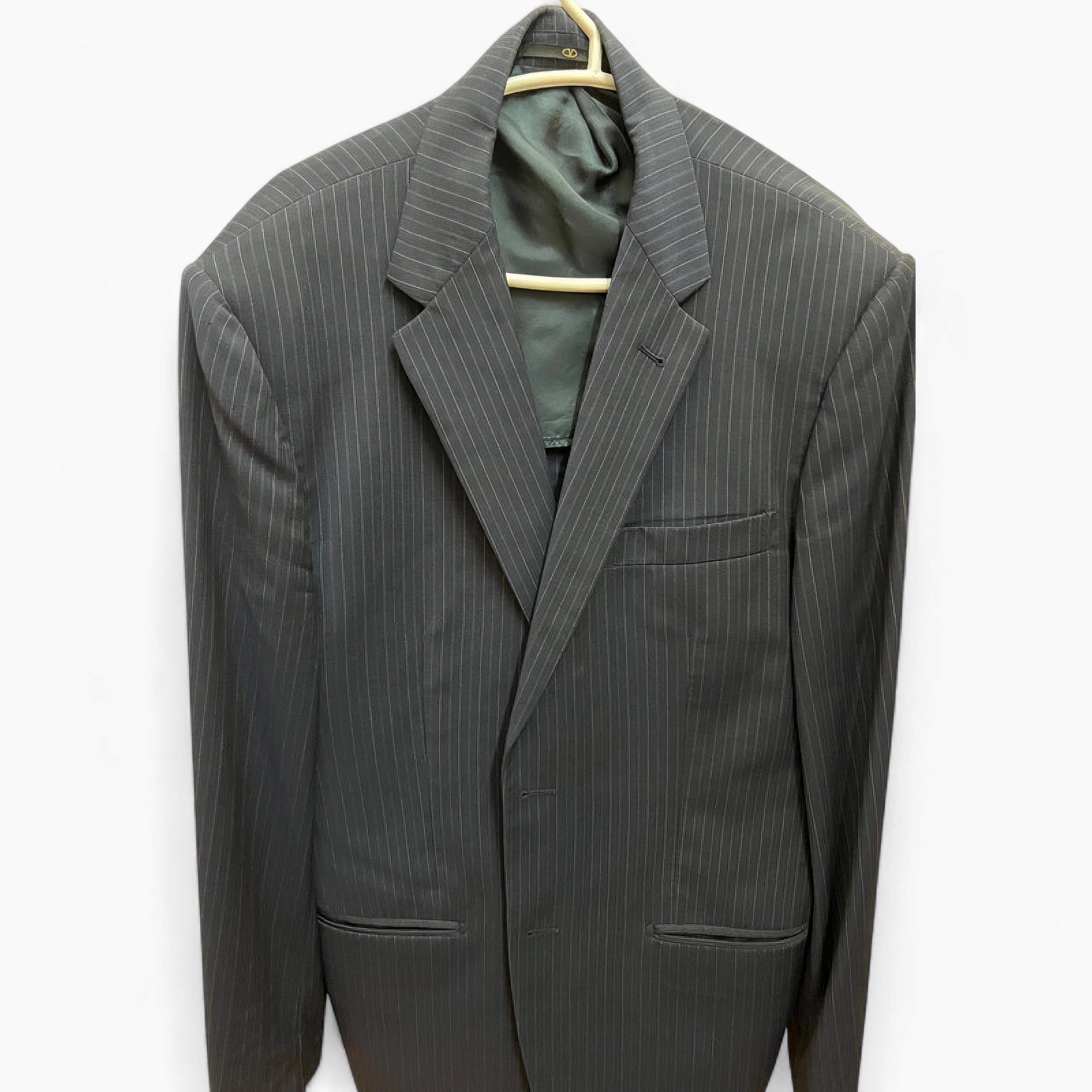 Vintage 80s Valentino Gray Pinstripe Suit | Italian Designer Two
