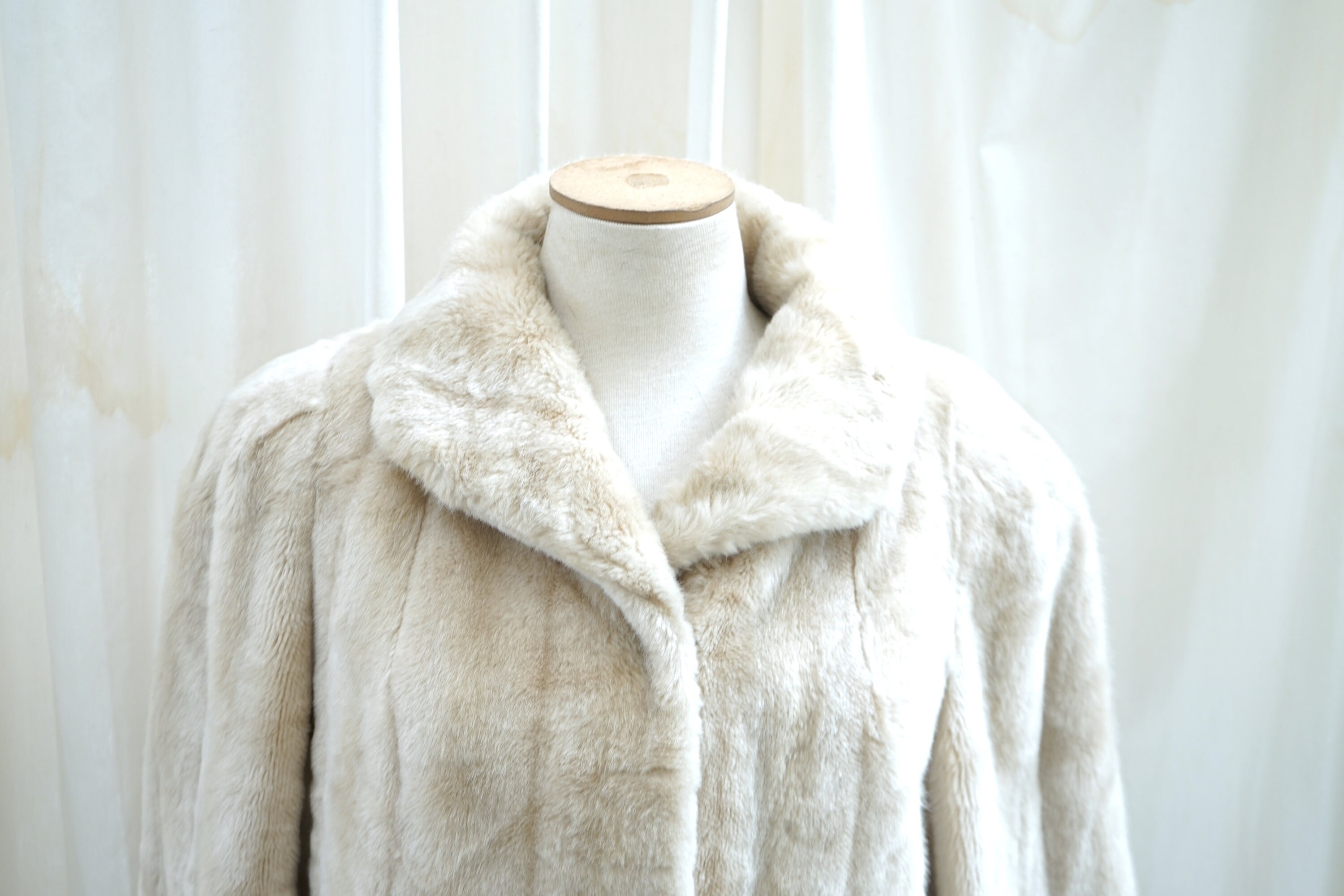 Maxi off White Fur Coat, Teddy Bear Coat, Faux Fur Coat, Women's Full