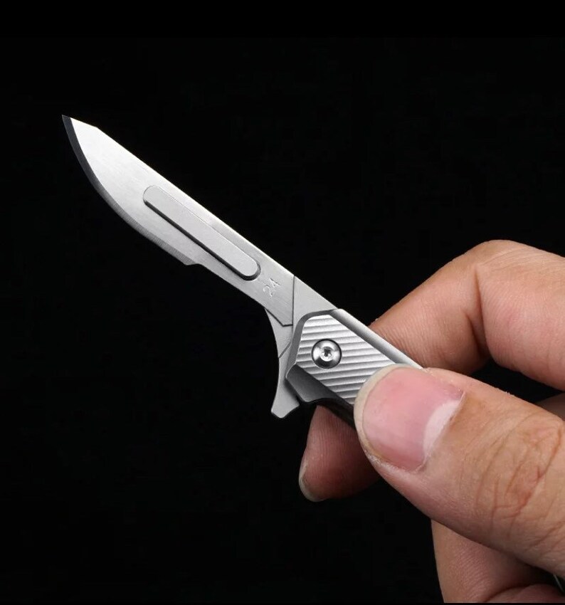 DIY High Quality Titanium Alloy Scalpel EDC Mini Knife Folding Etsy