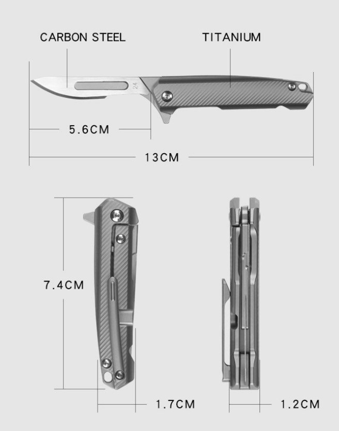 DIY High Quality Titanium Alloy Scalpel EDC Mini Knife Folding Etsy
