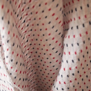 Kokka Japanese Cotton Fabric with Stitches Details