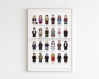 Buffy und die Scoobies Spielzeugfigur inspiriert illustrierte Kunstwerk | Kunst | Plakat