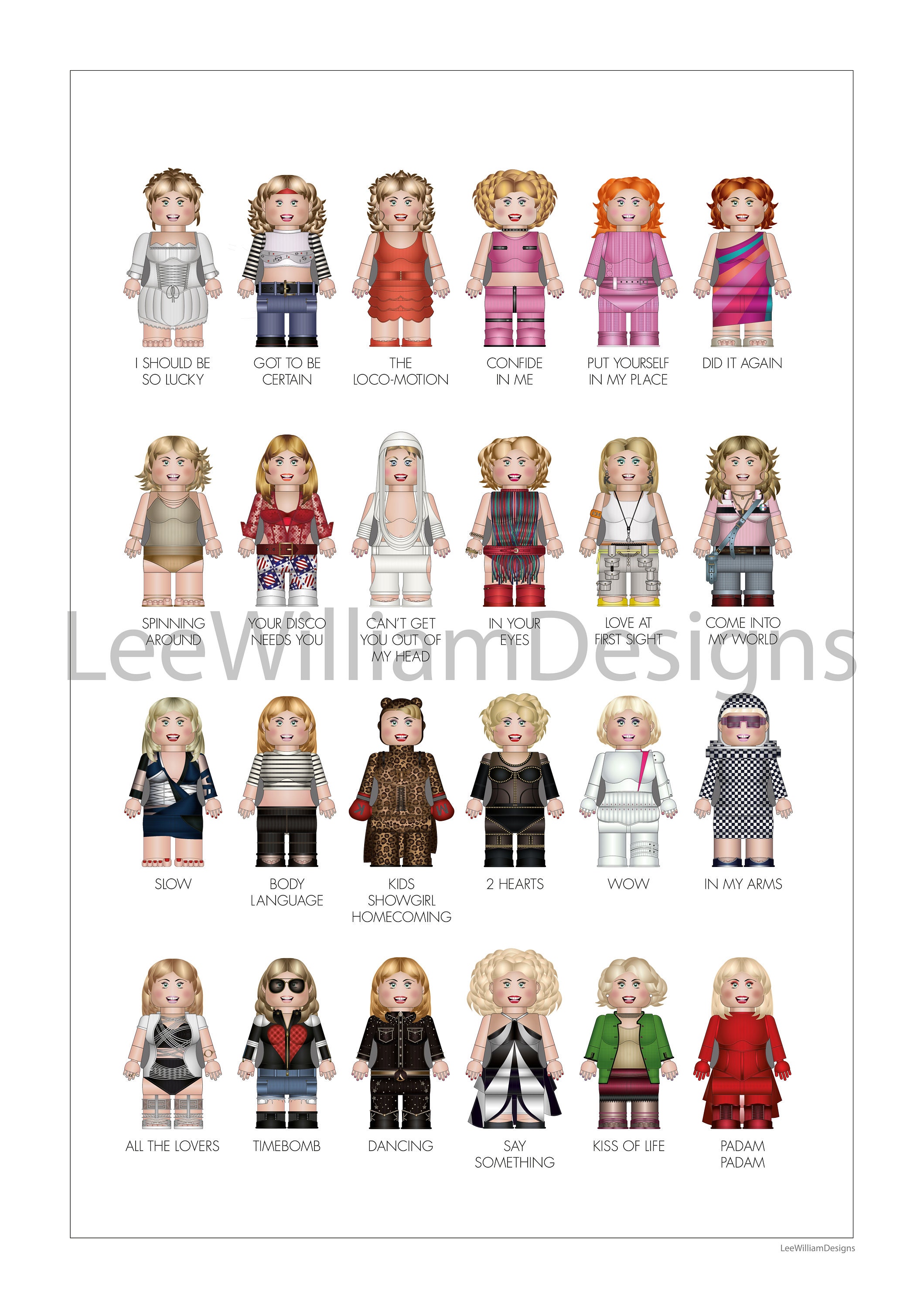 Kylie Toy Figure Inspired Illustrated Artwork - Etsy Hong Kong