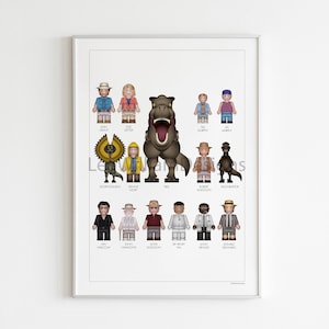 Dinosaur Park toy figure inspired illustrated artwork | Art | Poster