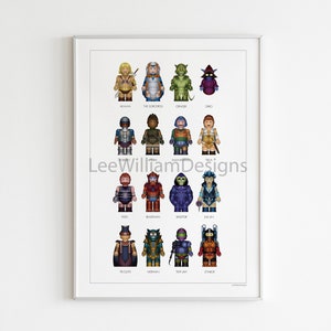 He-Man Spielzeugfigur inspiriert illustrierte Kunstwerk | Kunst | Plakat