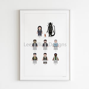 Alien toy figure inspired art | Print | Poster