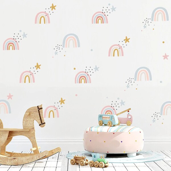 Rainbow Wall Decal Etsy UK