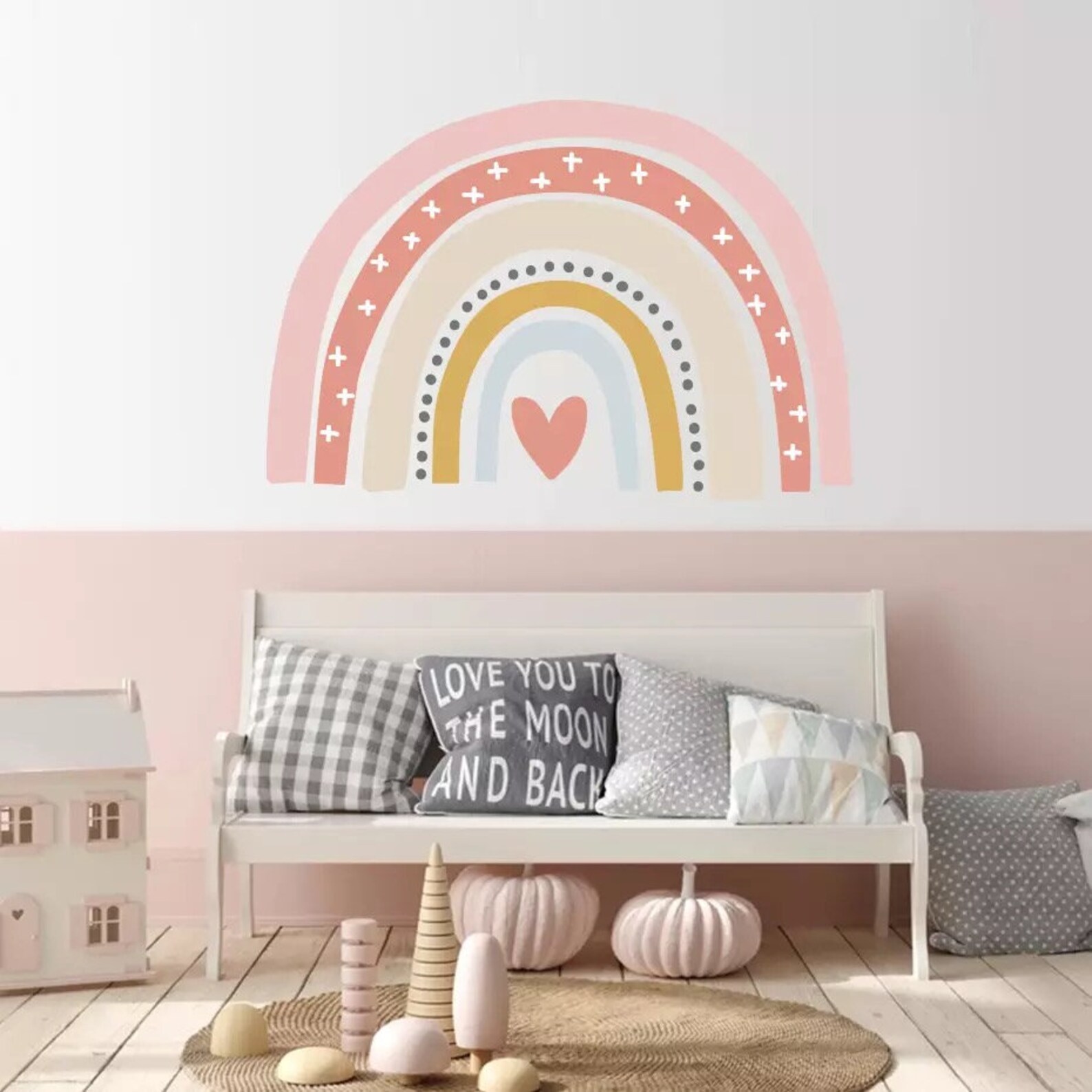 Rainbow wall decal rainbow wall sticker large rainbow wall Etsy