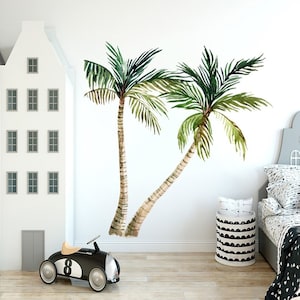 Palm Tree Wall Decal, Palm Tree Wall Sticker, Tropical Palm Tree Wall Decals Sticker