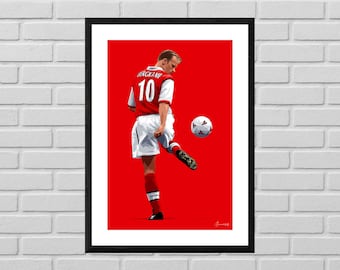 Arsenal - Dennis Bergkamp - Impression A4/A3