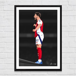 Arsenal - Declan Rice Celebration - A4/A3 Print