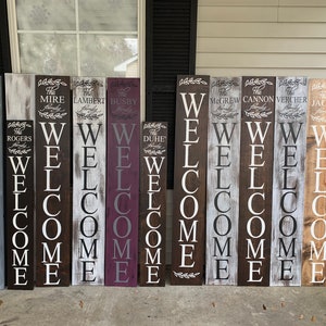 Cartel de bienvenida personalizado, cartel de bienvenida con nombre de familia, cartel de madera personalizado, regalo de inauguración de la casa, regalo personalizable, cartel de puerta delantera imagen 8