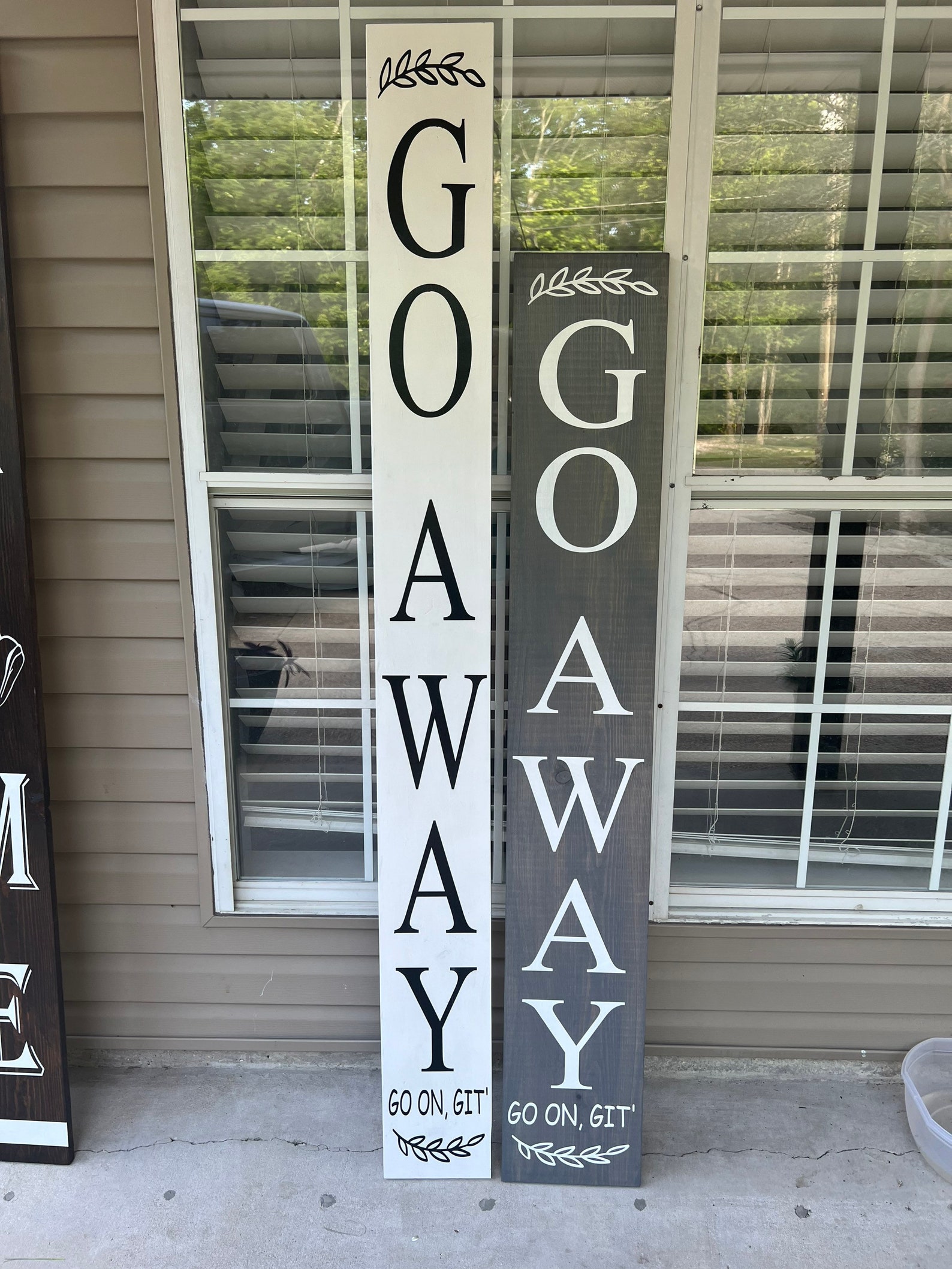 Go Away Go on Git Porch Sign, Welcome Wooden Sign, Go Away Sign, Porch ...