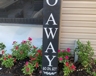 Go Away Sign Etsy