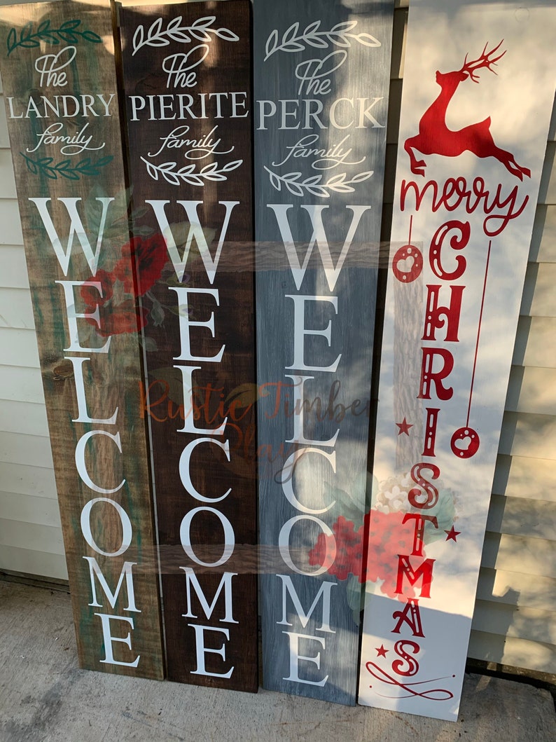Cartel de bienvenida personalizado, cartel de bienvenida con nombre de familia, cartel de madera personalizado, regalo de inauguración de la casa, regalo personalizable, cartel de puerta delantera imagen 10
