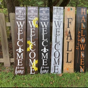 Cartel de bienvenida personalizado, cartel de bienvenida con nombre de familia, cartel de madera personalizado, regalo de inauguración de la casa, regalo personalizable, cartel de puerta delantera imagen 4