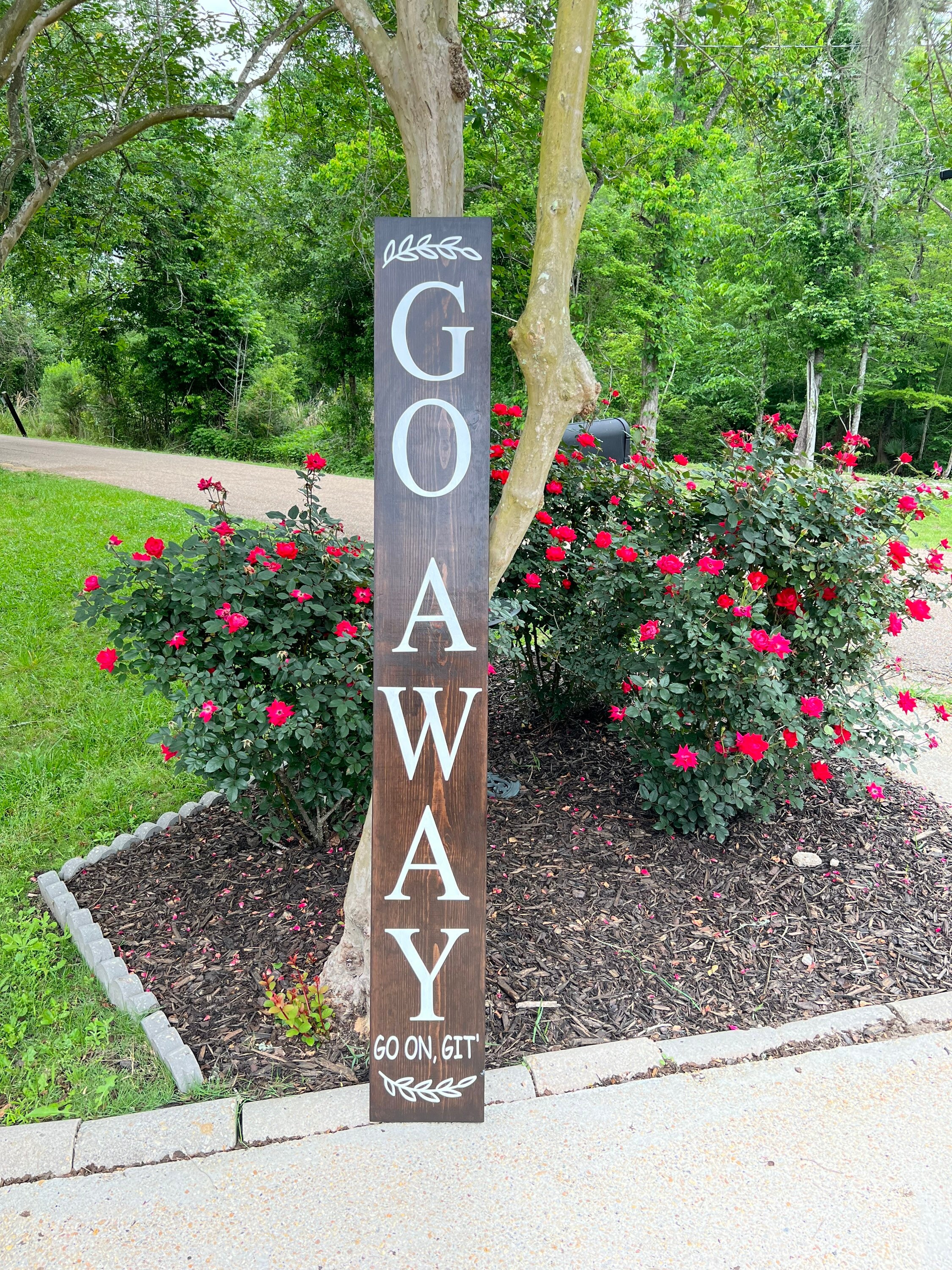 Go Away Go on Git Porch Sign, Welcome Wooden Sign, Go Away Sign, Porch ...