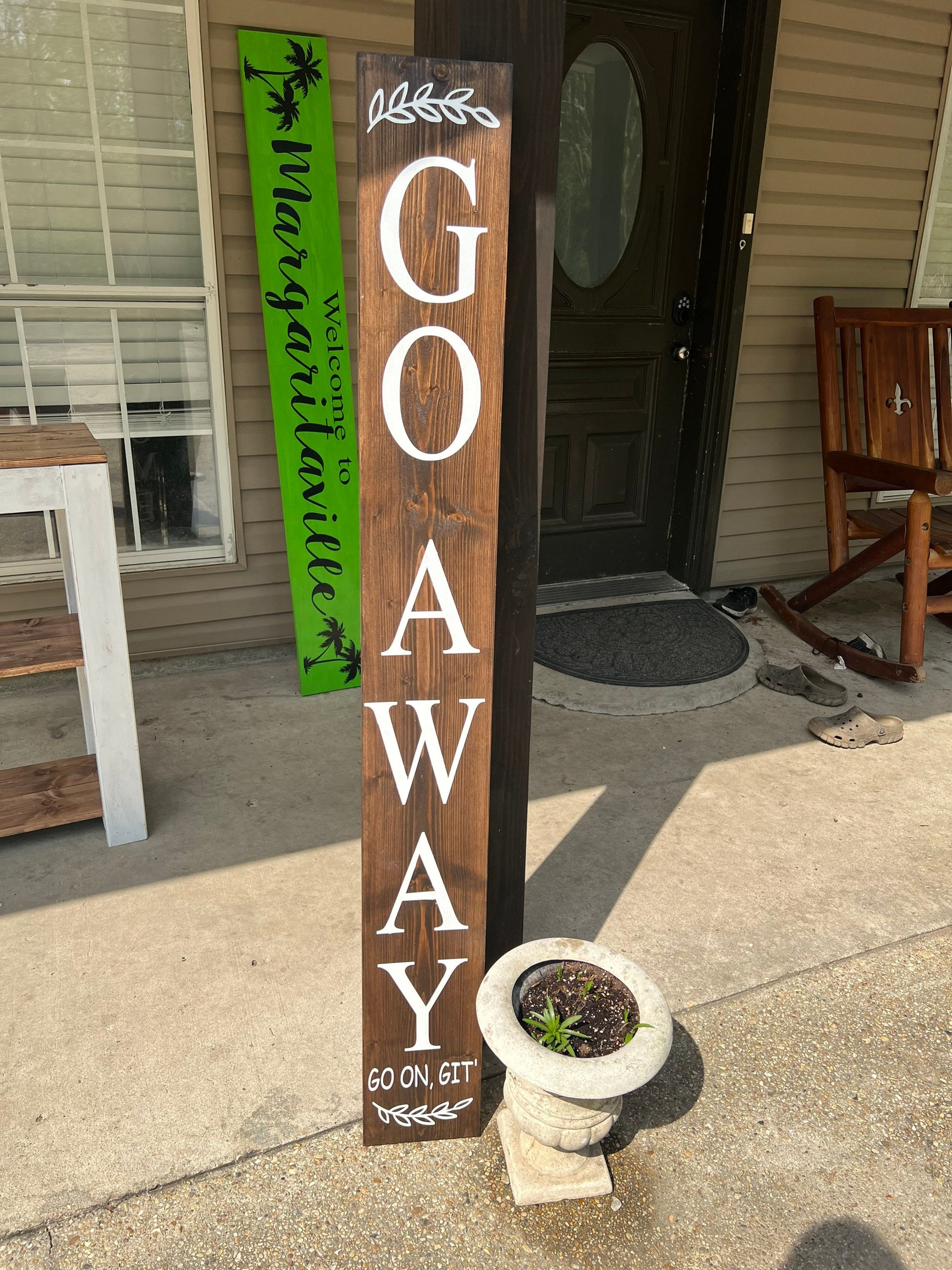 Go Away Go on Git Porch Sign, Welcome Wooden Sign, Go Away Sign, Porch ...