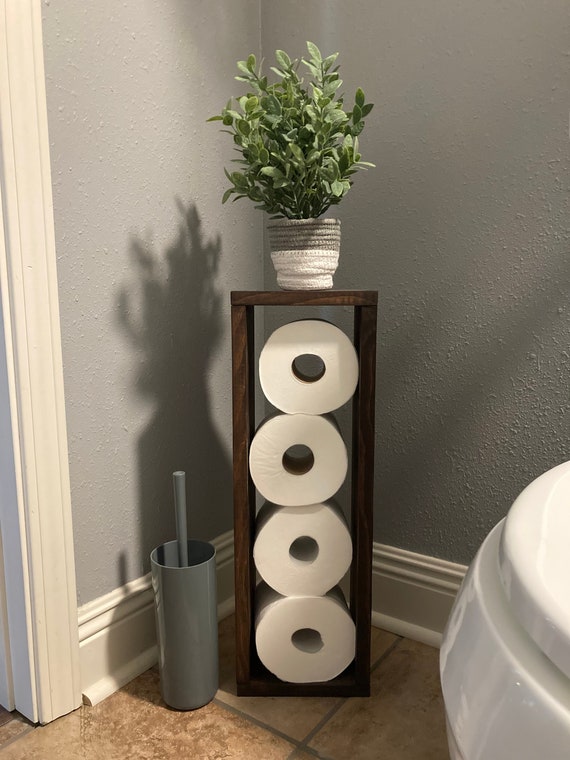 Standing Log Toilet Paper Holder