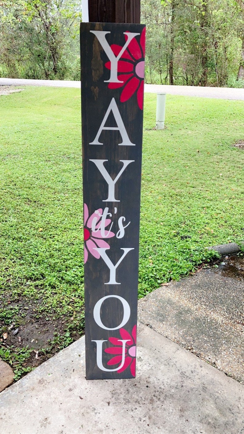 Daisy Sign Daisy Decor Front Porch Sign Door Leaner Etsy