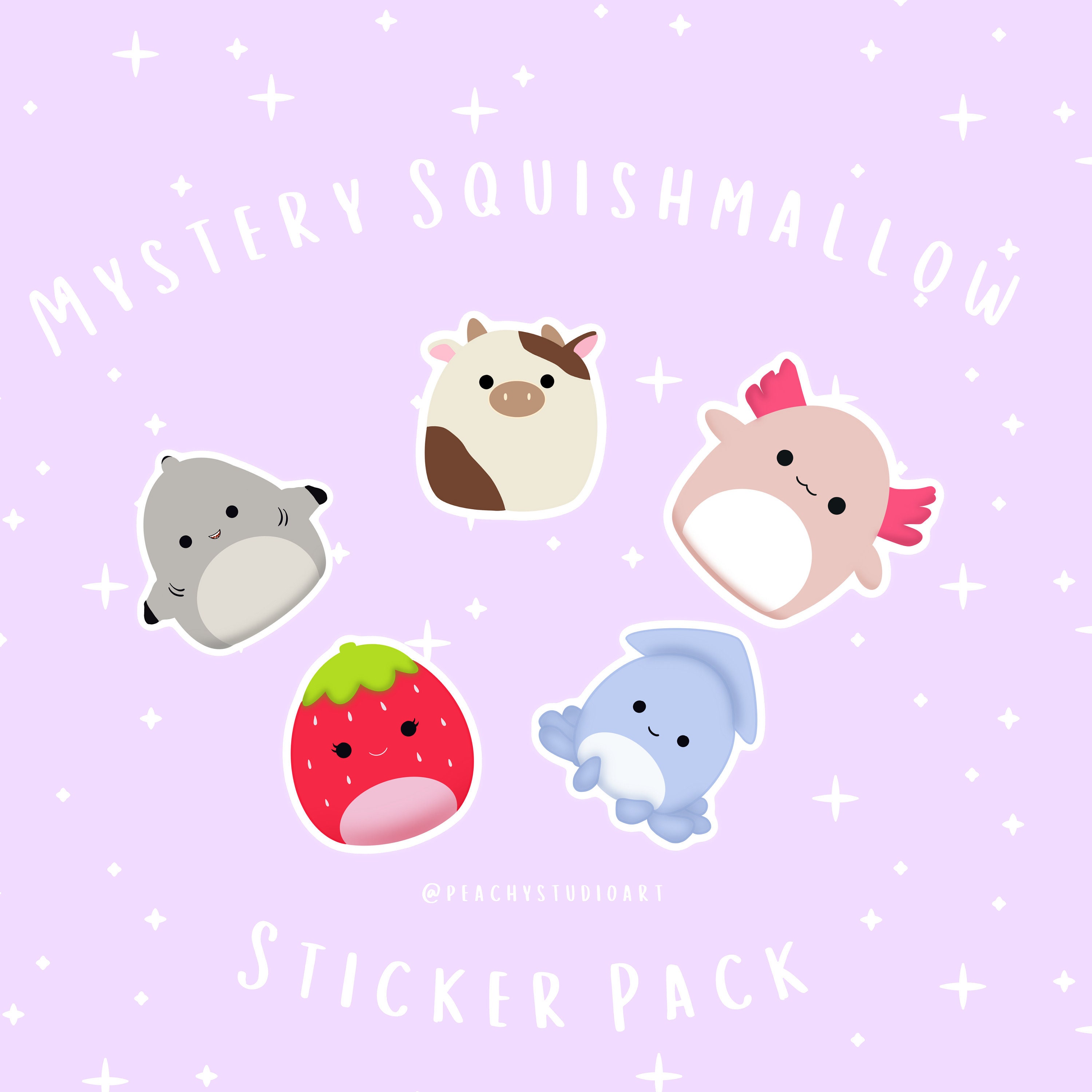 mystery squishmallow sticker pack cute waterproof stickers