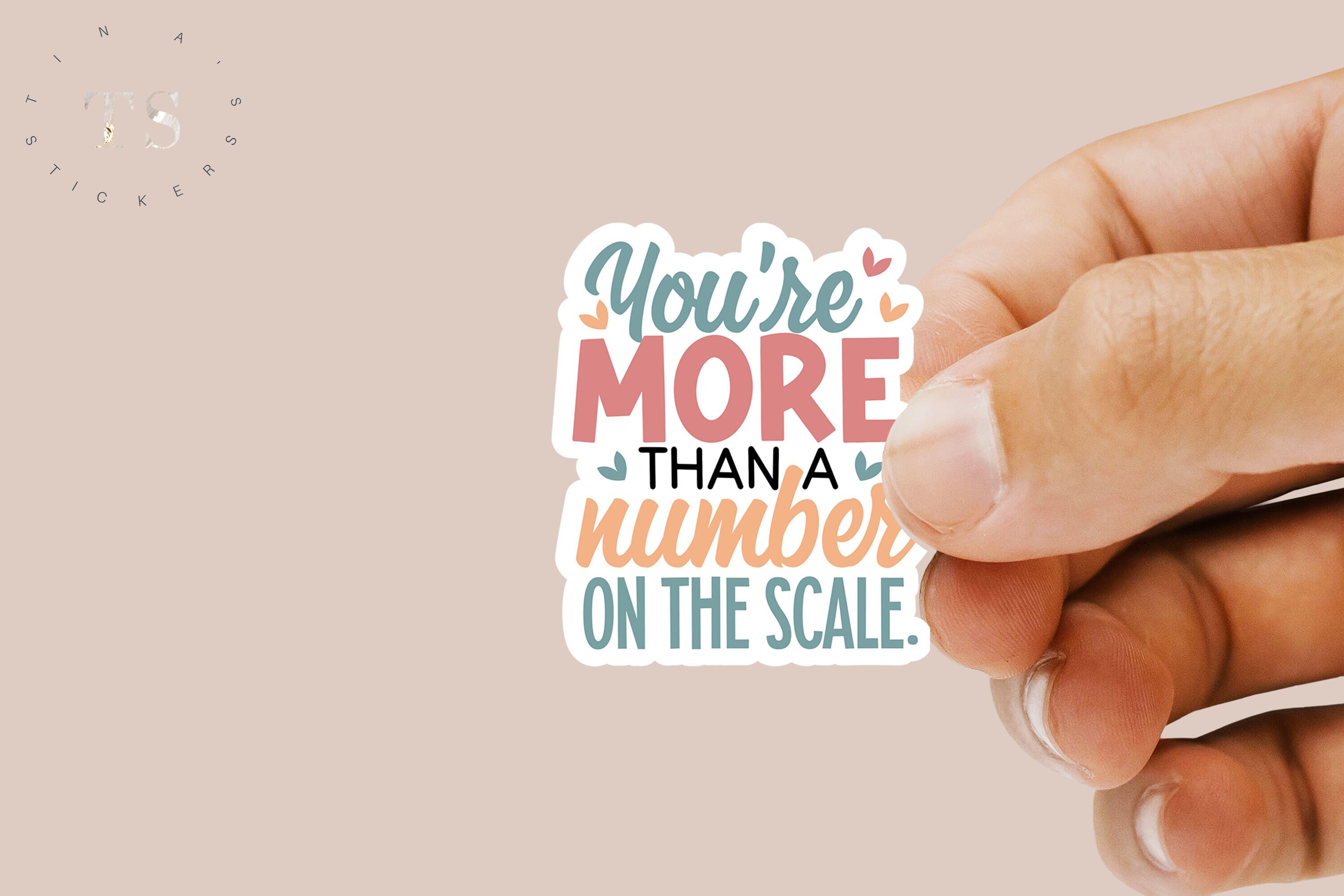 You're More Than A Number On the Scale Vinyl Sticker Best | Etsy