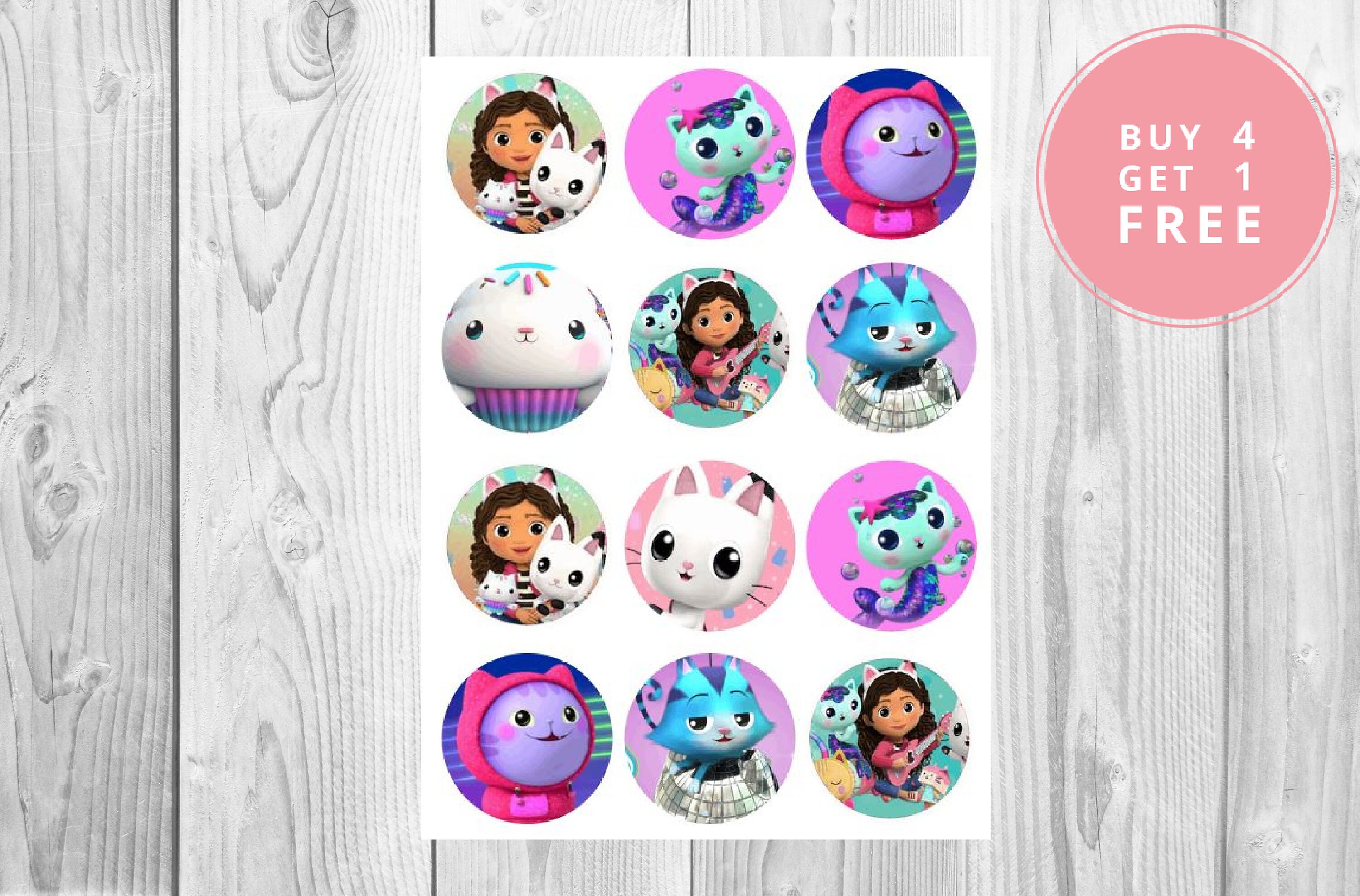 Gabby's Dollhouse Party Stickers 12 Piece Etsy