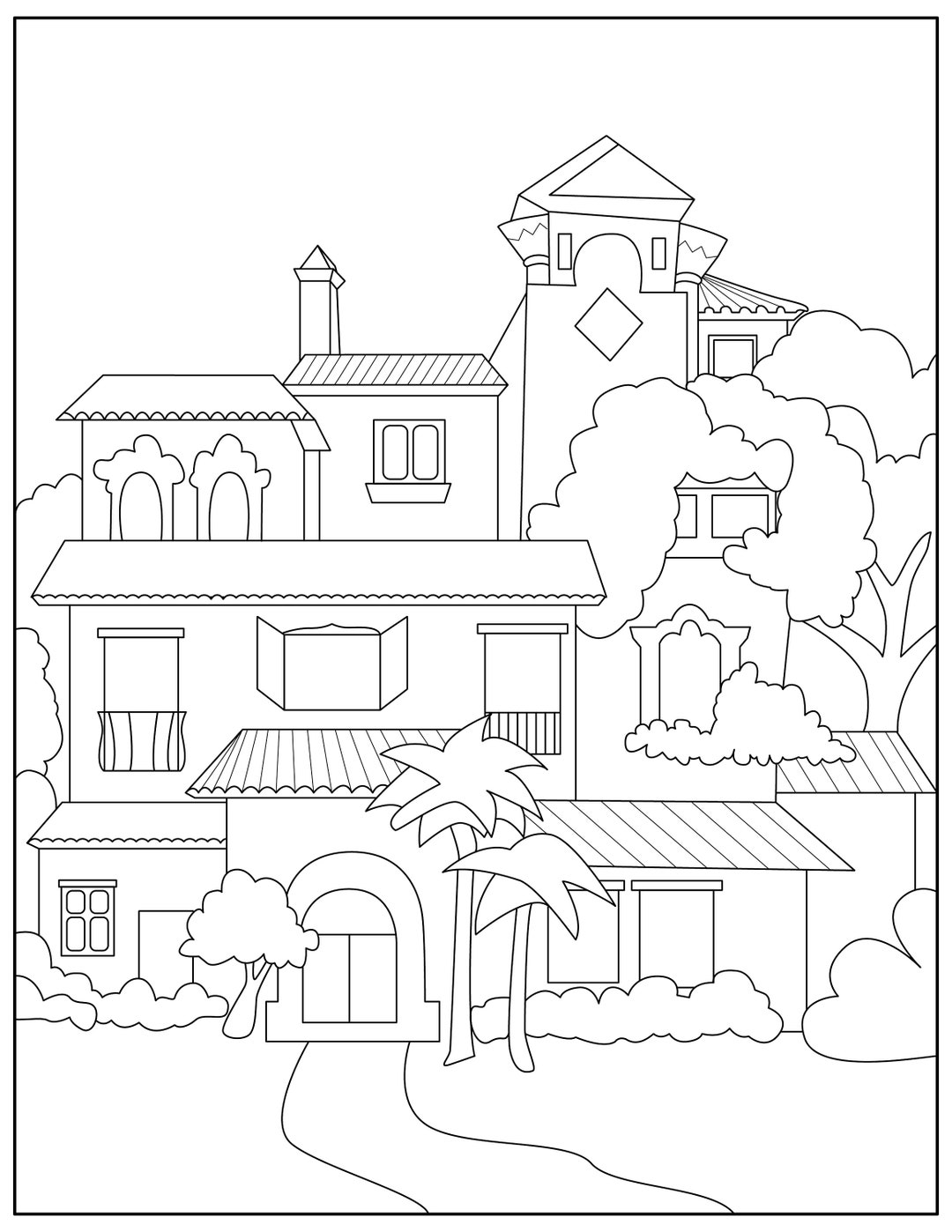 Encanto Casita Coloring Page Digital, Encanto Coloring Page PDF Instant