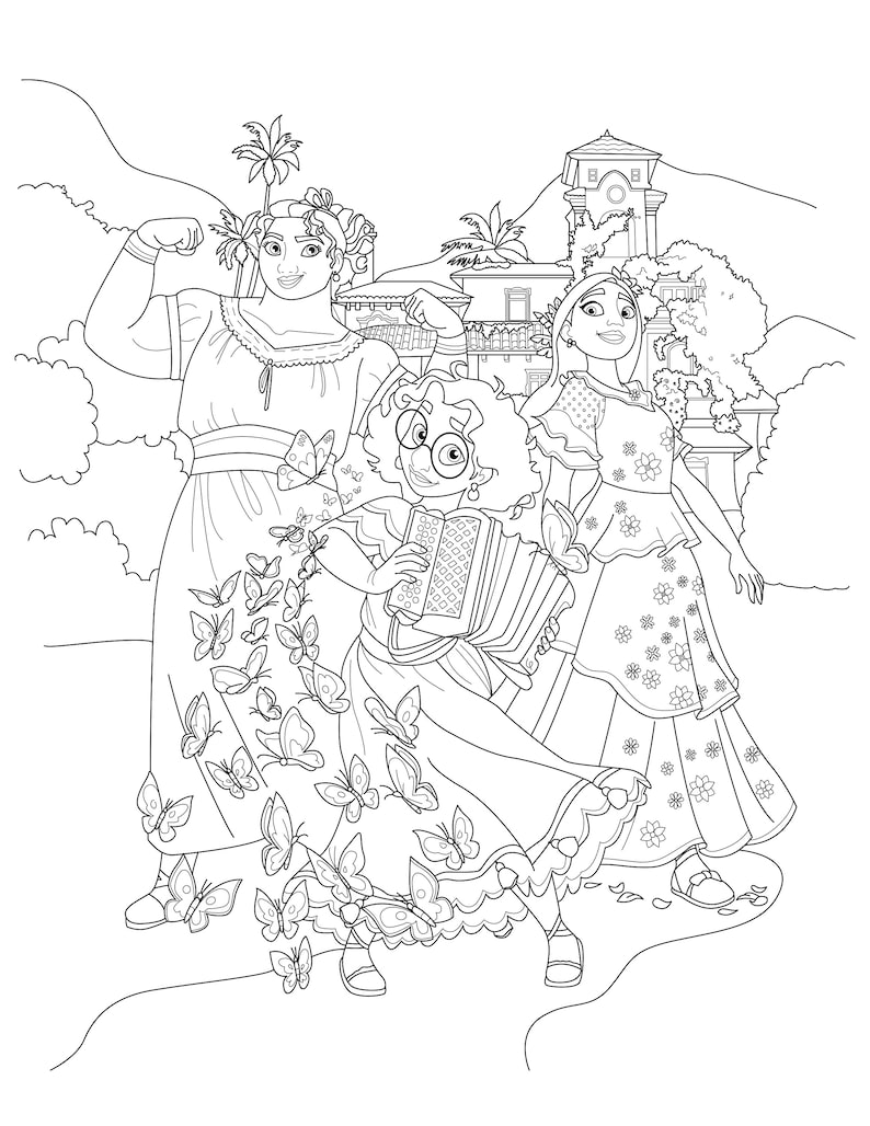 Encanto Coloring Page Digital Encanto Coloring Page PDF - Etsy Australia