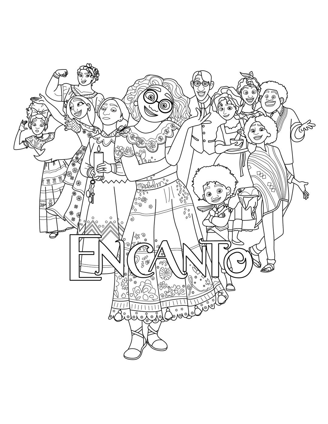 Encanto Coloring Page Digital Encanto Coloring Page PDF Instant 